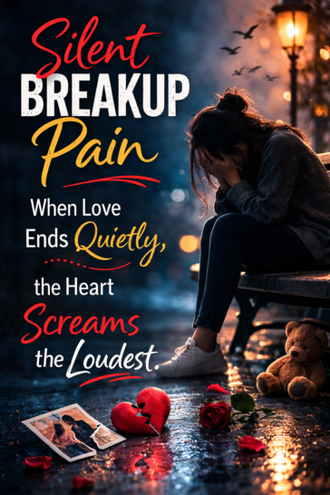 Shayari for Silent Breakup Pain – emotional love quotes for hidden heartbreak