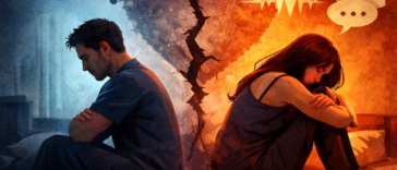 Shayari for communication problems in love showing emotional silence