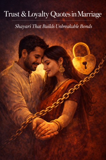 Trust and loyalty quotes in marriage with emotional shayari for couples