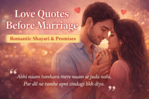 Romantic love quotes before marriage showing couple promises and commitment