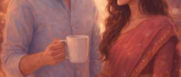 Couple sharing responsibilities in marriage symbolizing love and commitment