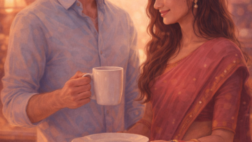 Couple sharing responsibilities in marriage symbolizing love and commitment