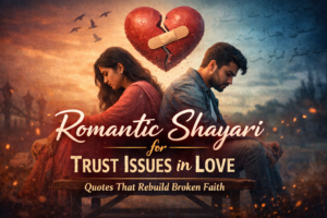 Romantic shayari for trust issues in love and broken faith