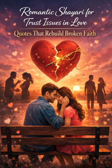 Romantic shayari for trust issues in love and broken faith