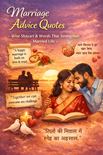 Marriage advice quotes and shayari for a strong married relationship