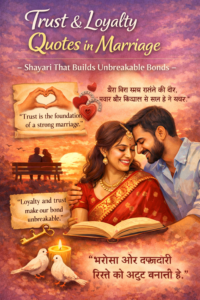 Trust and loyalty quotes in marriage with emotional shayari for couples