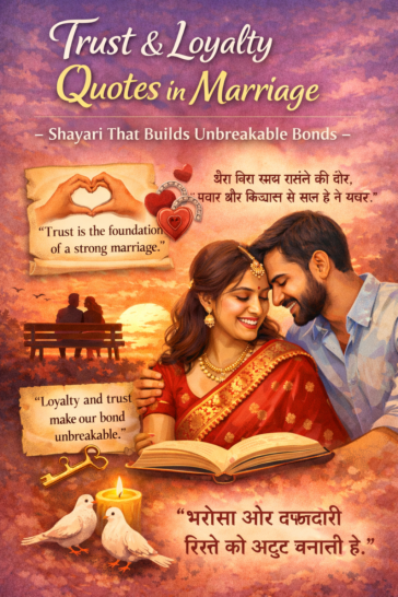 Trust and loyalty quotes in marriage with emotional shayari for couples