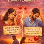 Marriage conflict shayari showing emotional struggles between husband and wife