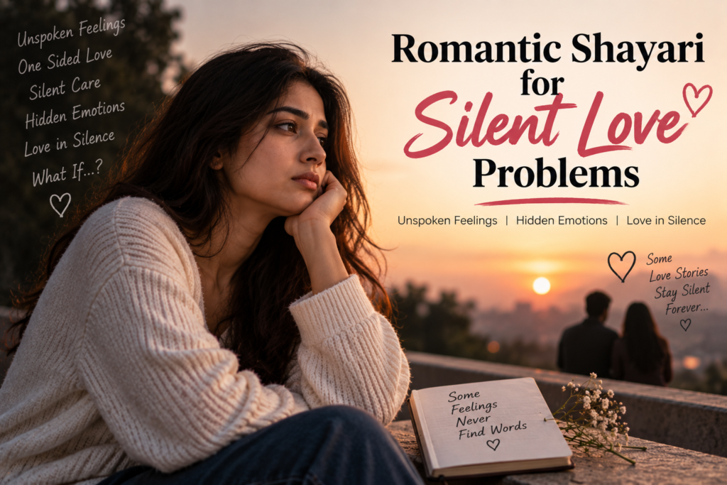 Romantic Shayari for Silent Love Problems (Unspoken Emotions)