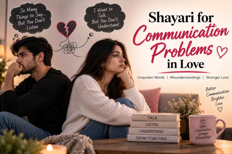 Shayari for Communication Problems in Love – When Silence Hurts More Than Words