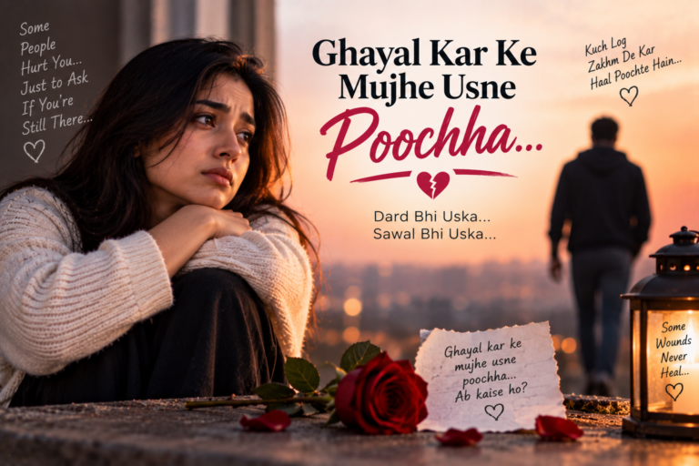 घायल कर के मुझे उसने पूछा – Bewafa Shayari, Sad Love Quotes & Heartbreak Lines
