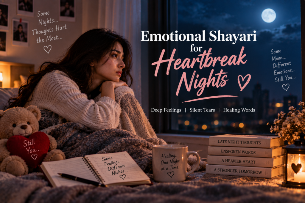 Emotional Shayari for Heartbreak Nights – Love Quotes for Lonely Nights After Breakup